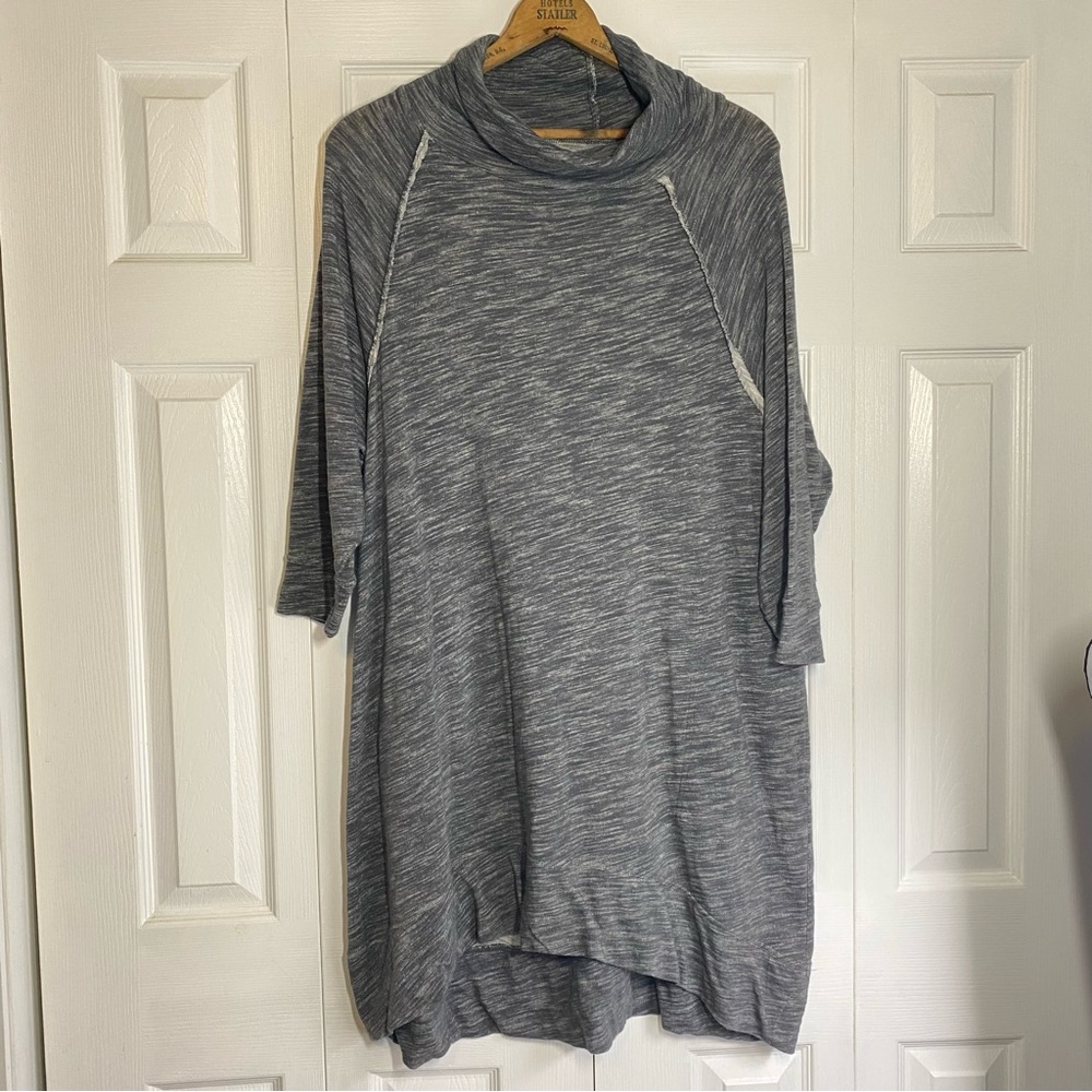 Free People Beach Terri Cocoon Pullover Midi Dress Heathered Gray